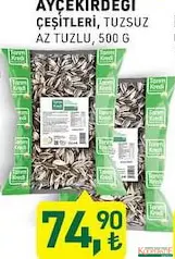 TARIM KREDİ AYÇEKİRDEĞİ ÇEŞİTLERİ 500 G fiyat ve kampanya bilgisi